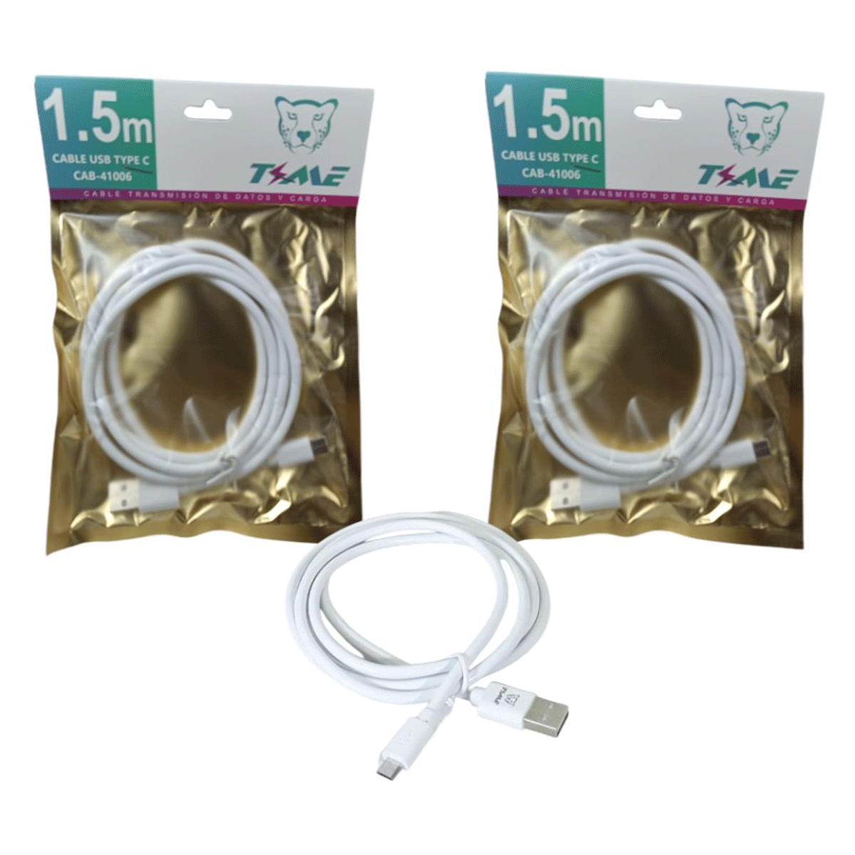 Cable USB A a Tipo C Time CAB-41014 - Image 2