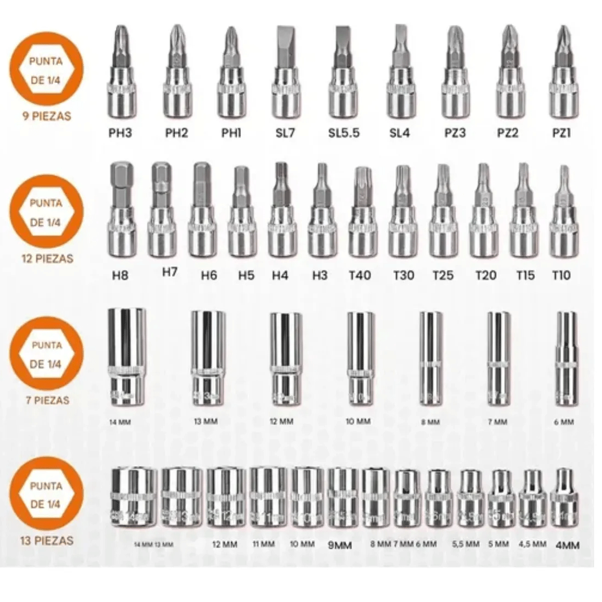 Kit de Herramientas manuales de 53pcs NAPPO NHK-237 - Image 3