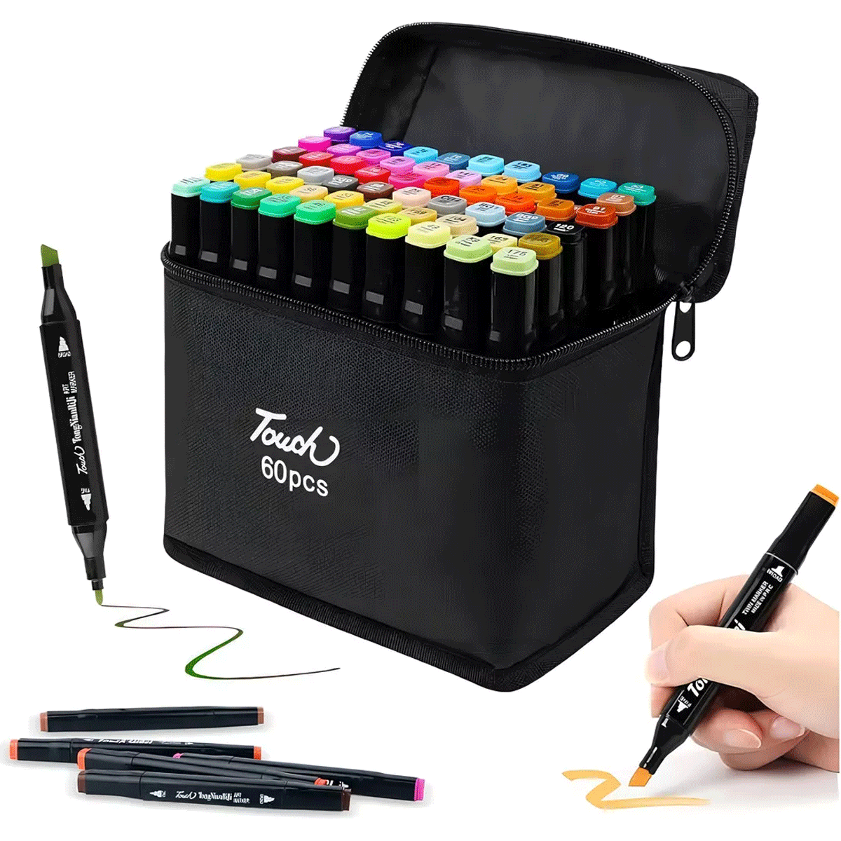 Marcadores Doble Punta x60 PCS MKB-60