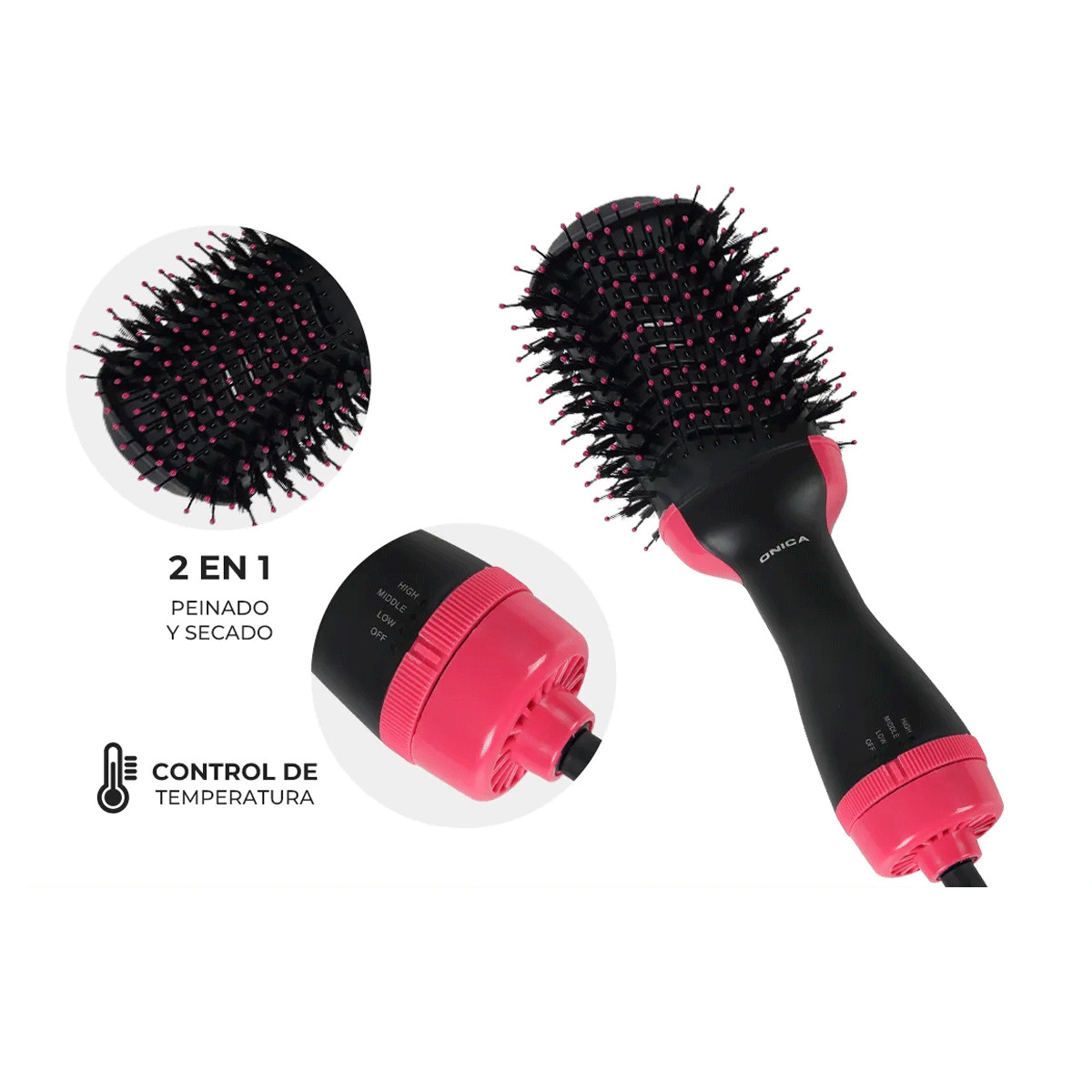 Cepillo Alisador de Pelo Onica OA-CP202 - Image 4