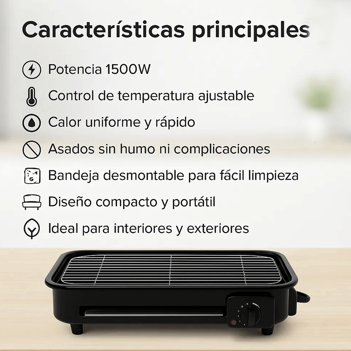 Parrilla Electrica 1500w OM OM-6712 - Image 3