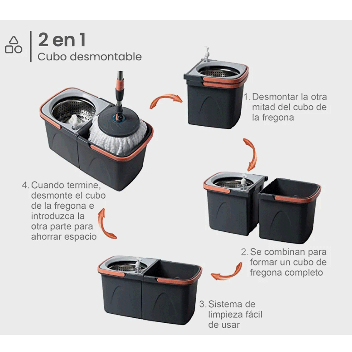 Mopa Centrifugadora con Doble Balde - Image 3