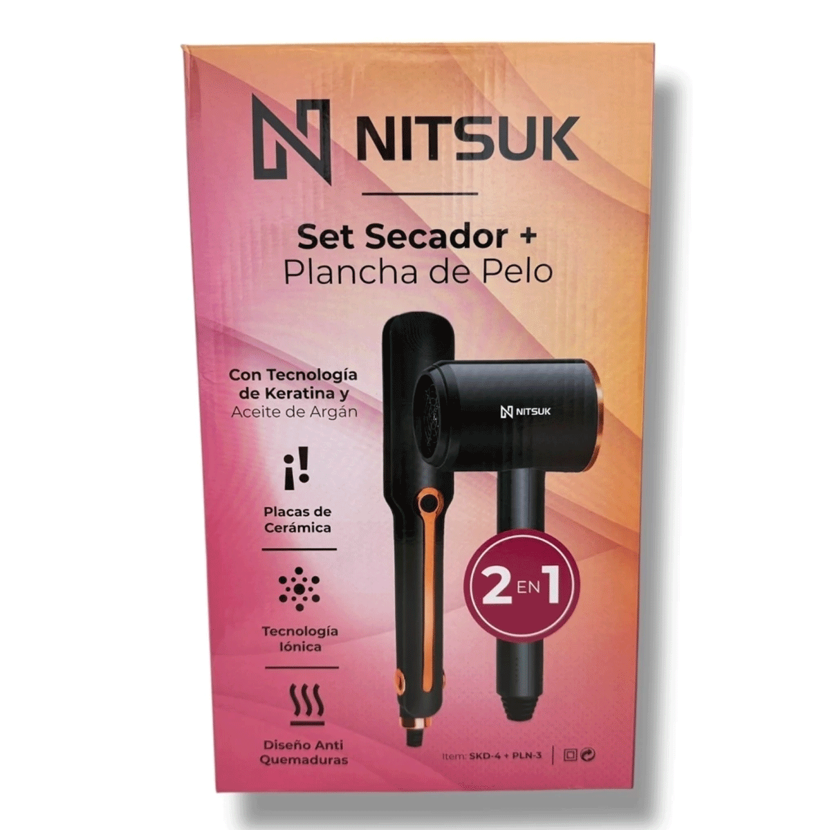 Set de Secador + Plancha de pelo Nitsuk SKD-4 - Image 4