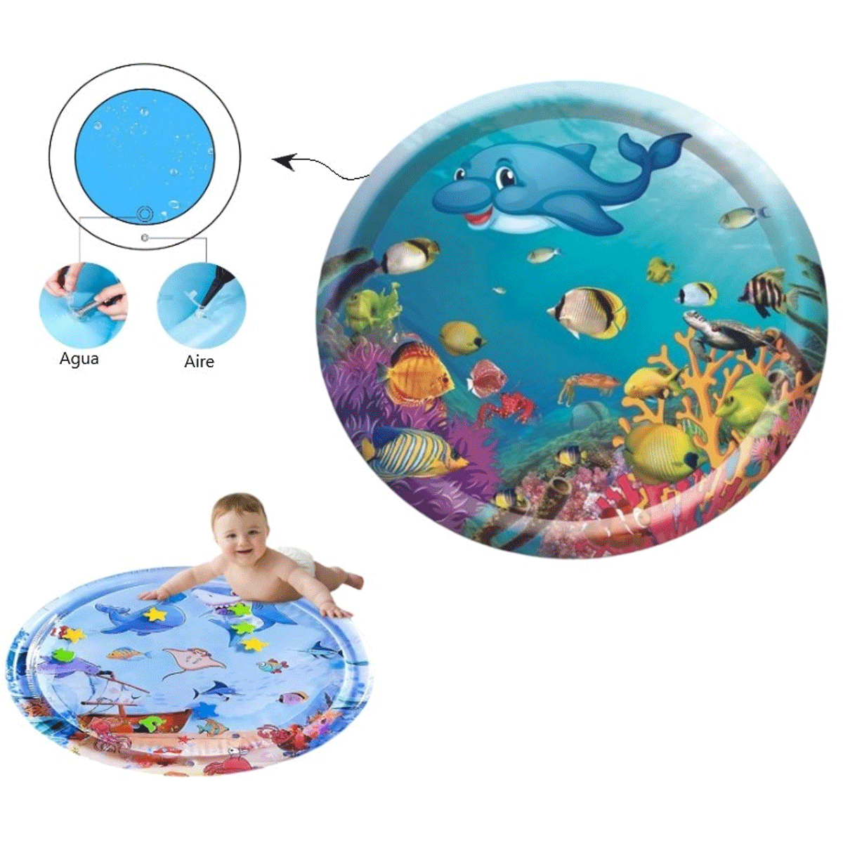 Alfombra Inflable para bebe 100X100CM Time ALF-160901