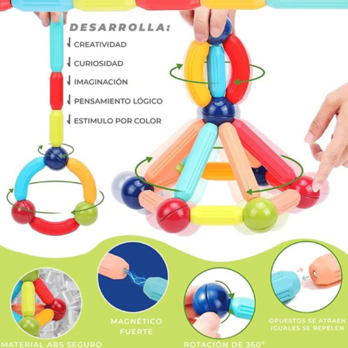 Juego Magnetico 100pcs STEM - Image 2