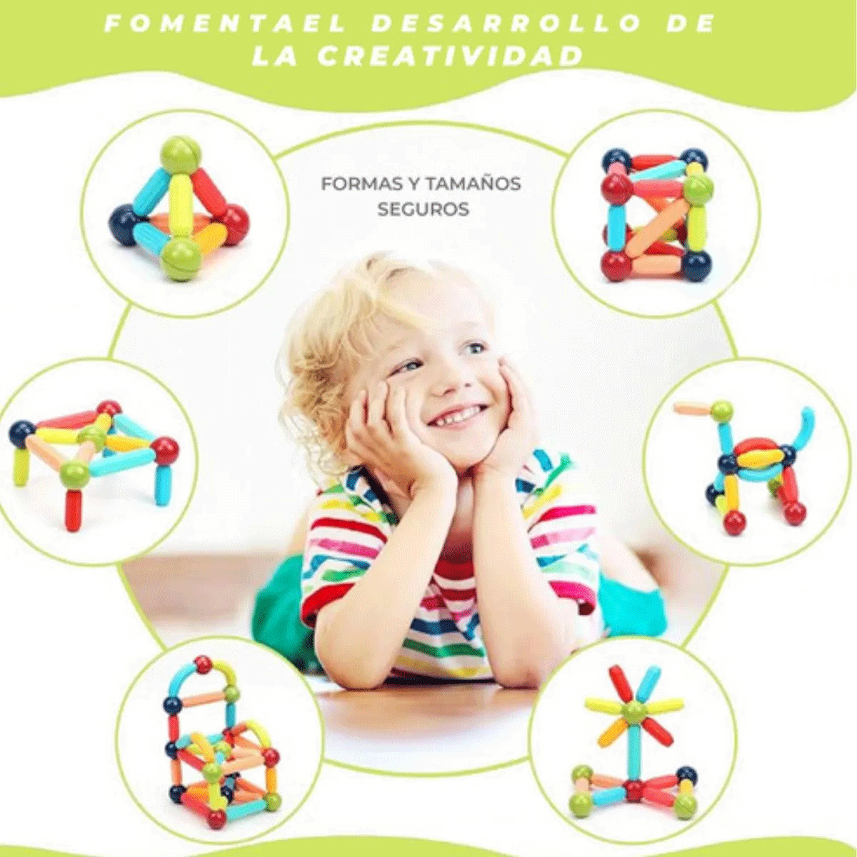 Juego Magnetico 100pcs STEM - Image 3