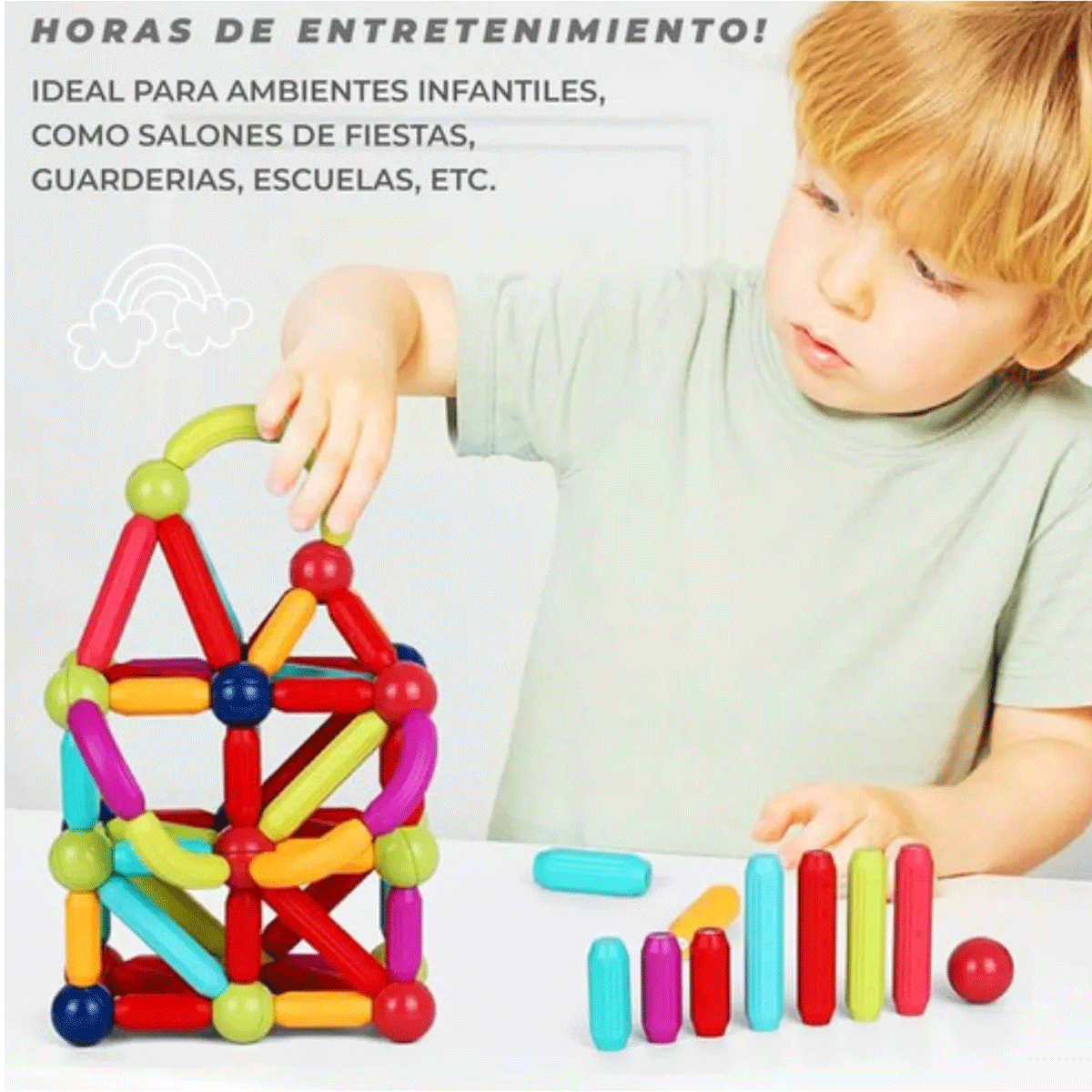 Juego Magnetico 100pcs STEM - Image 5