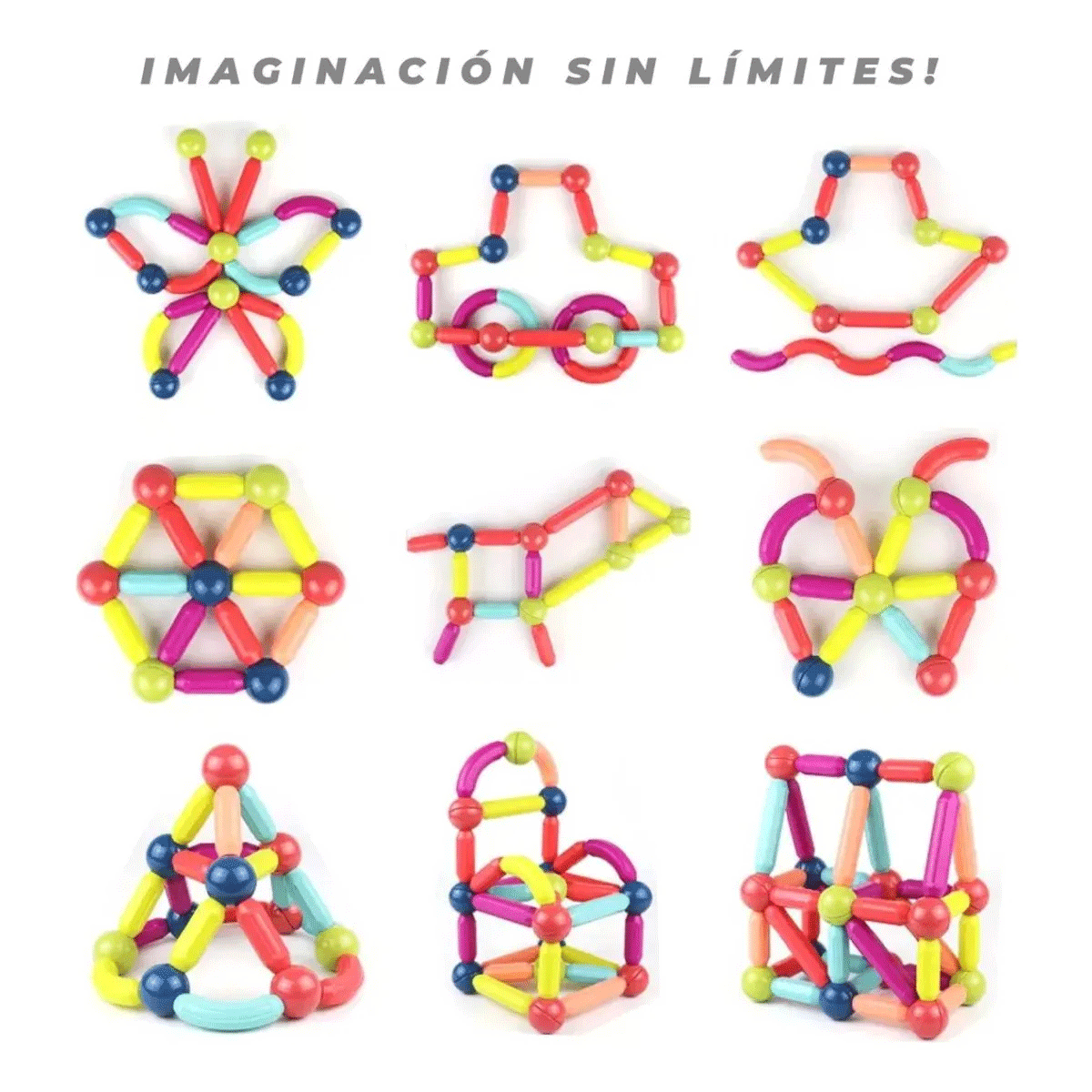 Juego Magnetico 100pcs STEM - Image 6