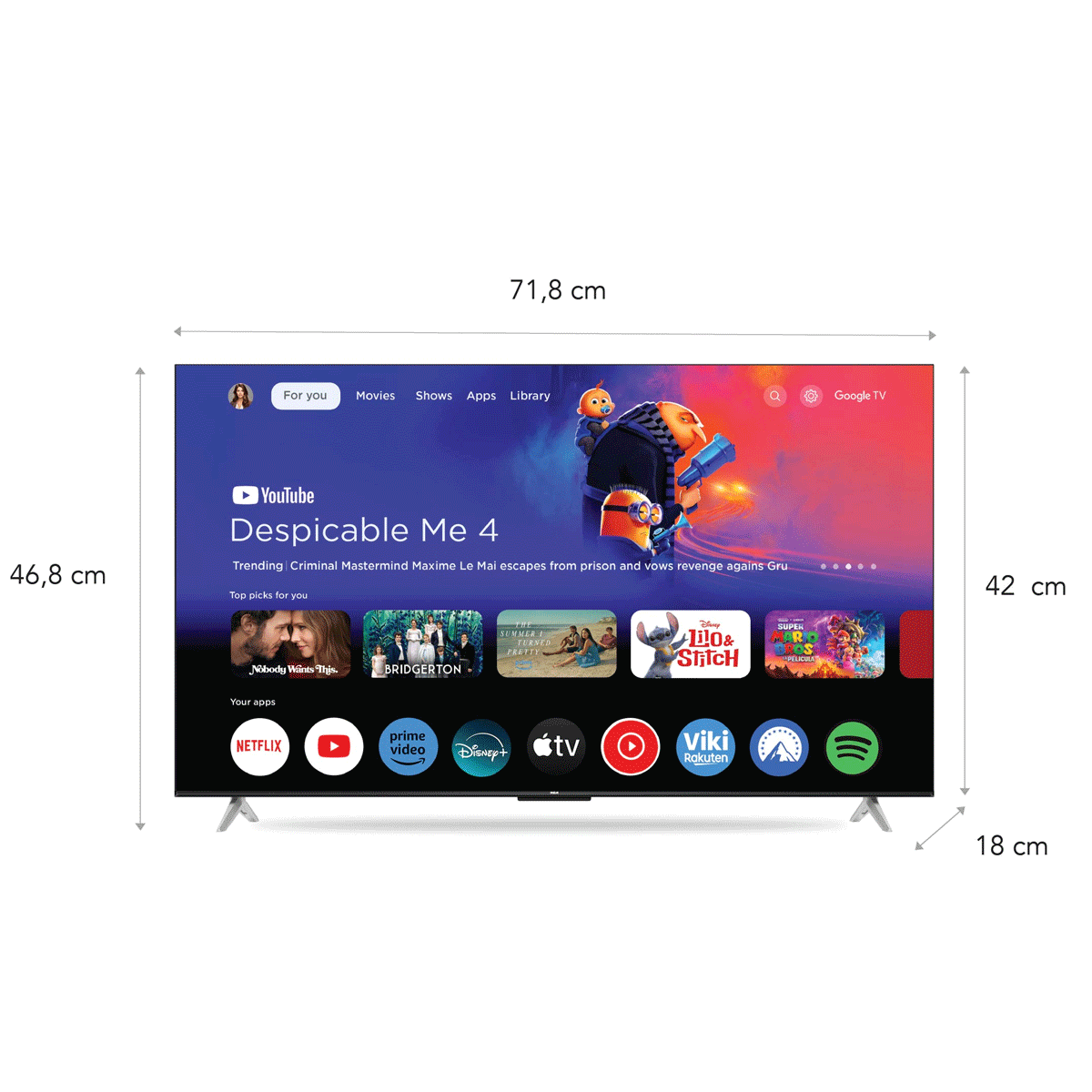 RCA Smart TV 32" HD Android C32GL100 - Image 2