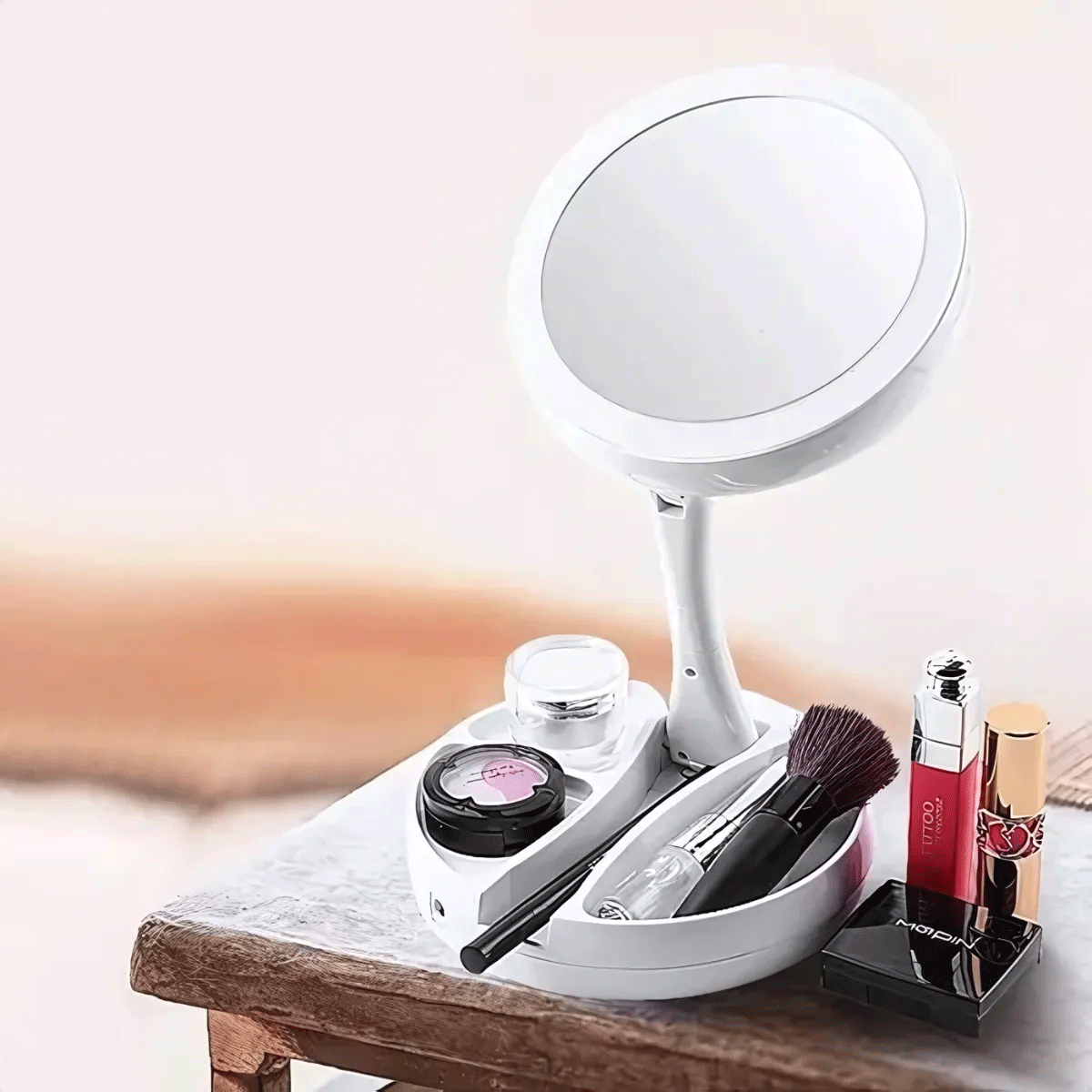 Espejo de Maquillaje Plegable con Luz LED ACC0106 - Image 3