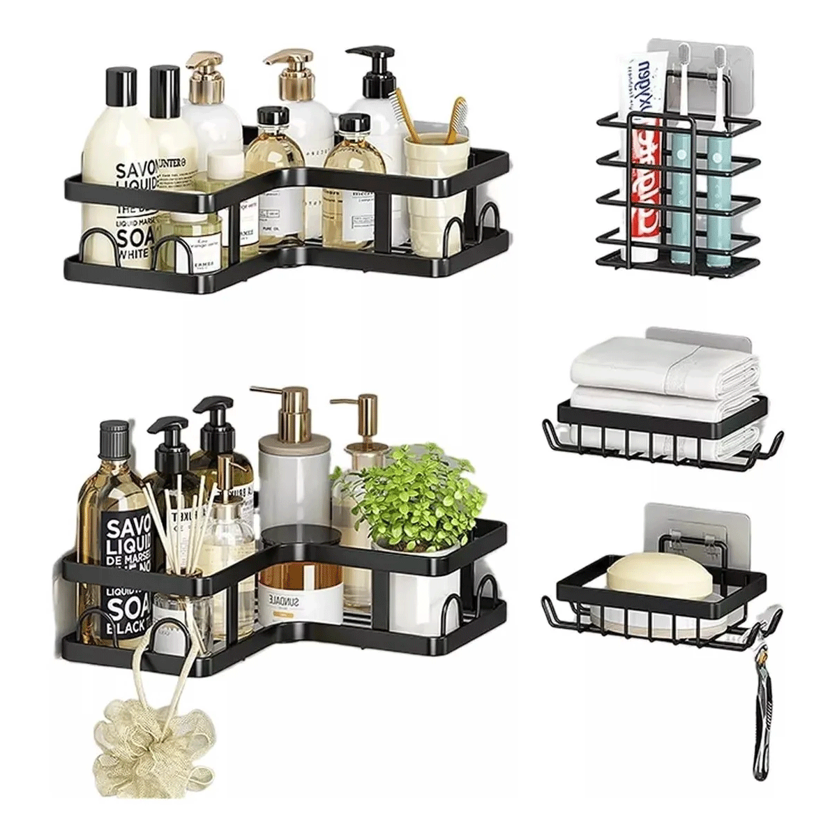 Set Organizador de Ducha Esquinero 5pcs HOG0592