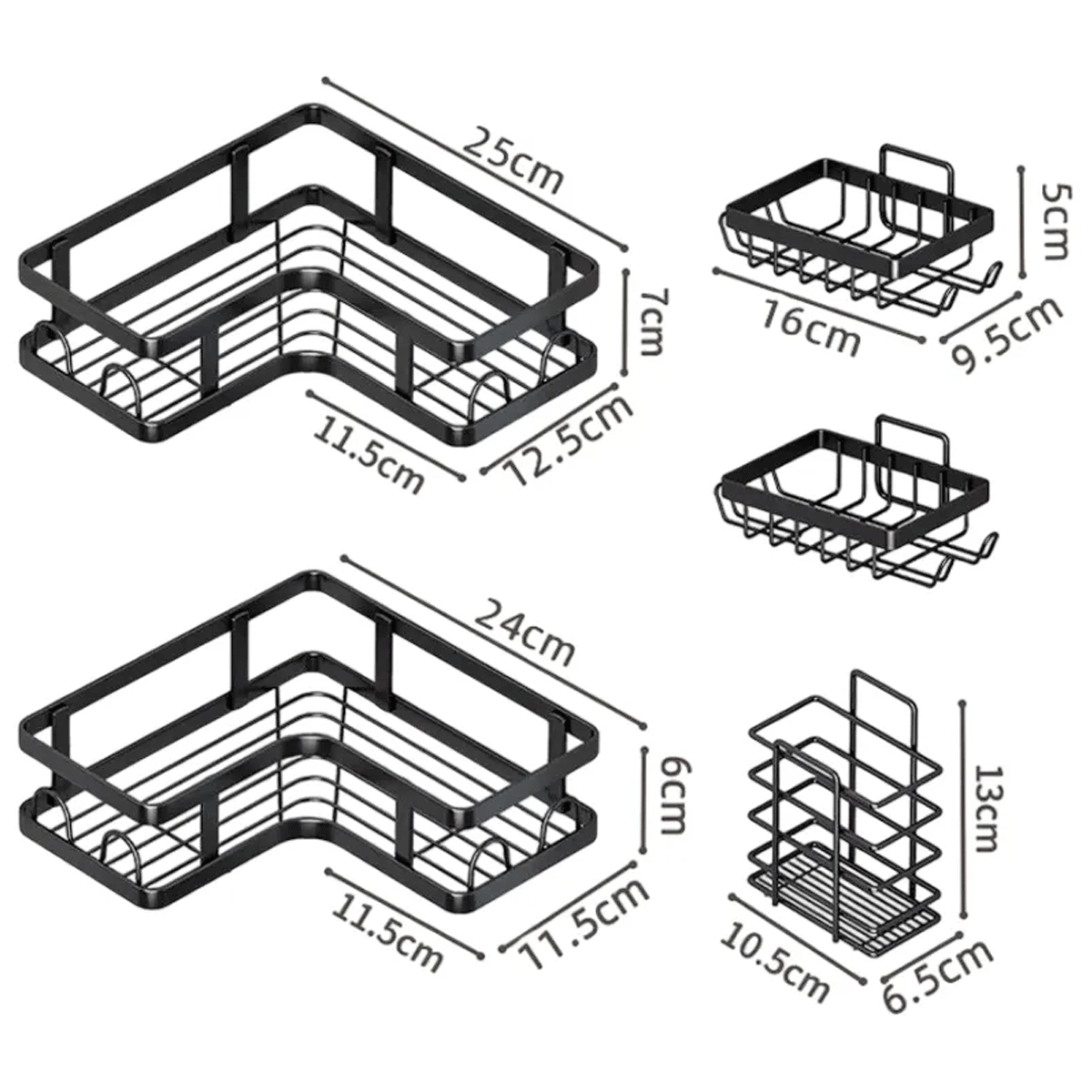 Set Organizador de Ducha Esquinero 5pcs HOG0592 - Image 2