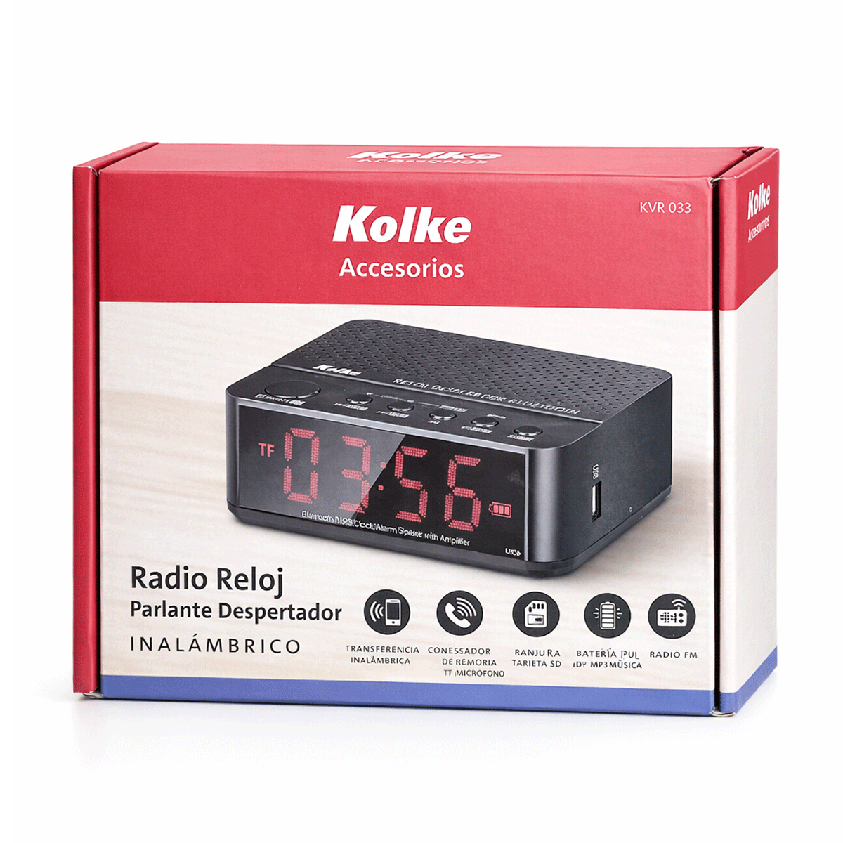 Radio Reloj Parlante Despertador Kolke KVR-033 - Image 2