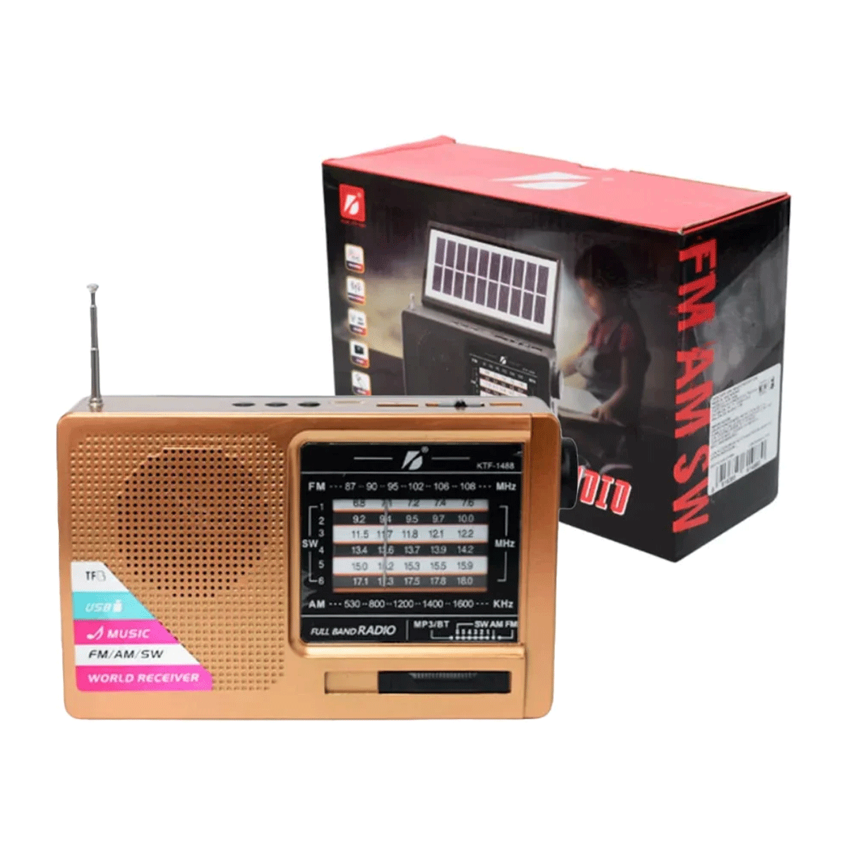 Radio Parlante con Carga Solar KTF-1488 - Image 4