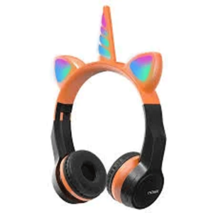 Auriculares Bluetooth Noga Unicornio C-474bt (Naranja/Negro)