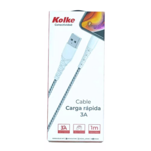 Cable USB a Micro USB - 1m - Mayado - 3a - Kolke kcc-1557 - USB