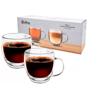 Taza Hudson x2 cups set c/manija DWG03 80ml