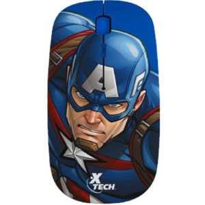 Mouse Xtech XTM-M340im Marvel Avengers Capitan America Flat Wireless 2.4ghz