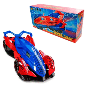 Auto de Carrera a Pila Spiderman Tira Humo