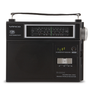 Radio Portátil Winco AM-FM Alimentación Dual W-2004